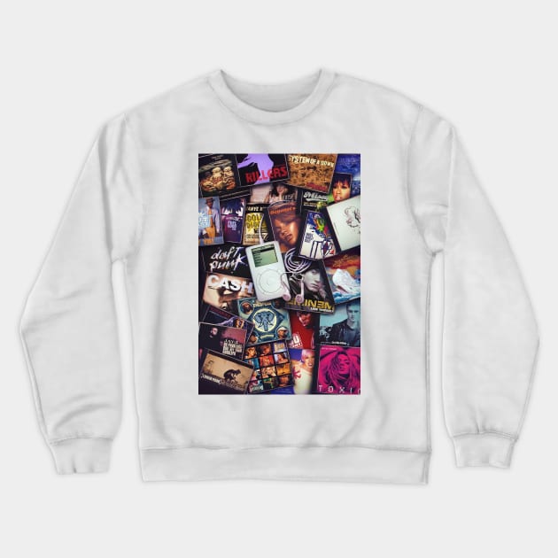 2000s Hits Crewneck Sweatshirt by Rachid Lotf